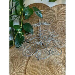 Spiral Cupcake Stand silver